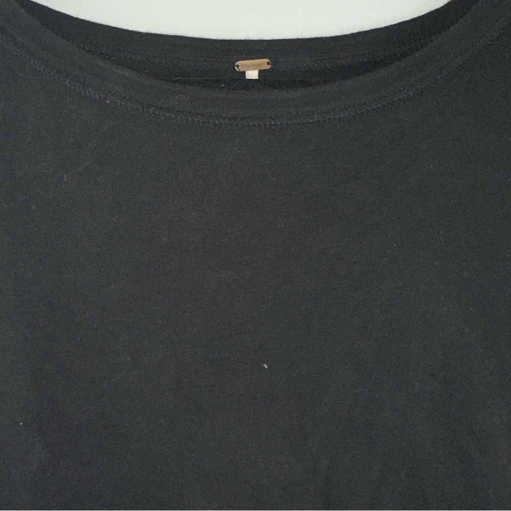 Free People Black Embroidered Sleeve Penny Shirt - Picture 3 of 9